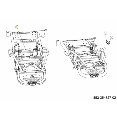 SUPPORT DE BATTERIE À TIGE 747-11699A-S ORIGINAL MTD | Newgardenstore.eu