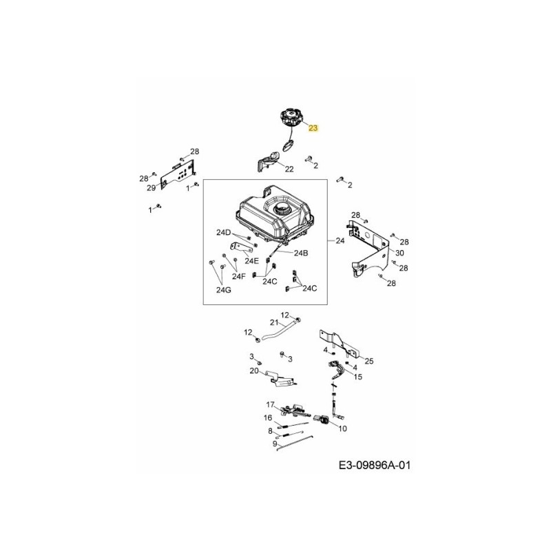 GRUPPO SERBATOIO CARBURANTE 751-15172 ORIGINALE MTD