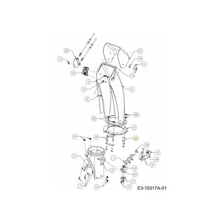 BRIDA DE CONDUCTO DE GUARDIA 790-00659 ORIGINAL MTD | Newgardenstore.eu