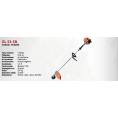 Single handle brushcutter GL53-SN GREEN LINE with 2-stroke 51.6 cc engine