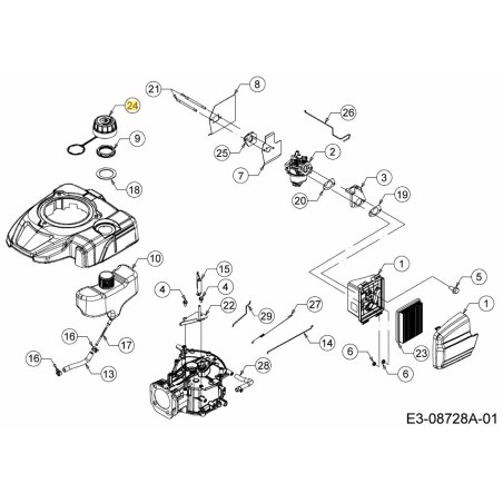 RÉSERVOIR DE CARBURANT ENSEMBLE 751-15255 ORIGINAL MTD | Newgardenstore.eu