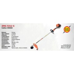 Brushcutter handle single ZMG 5312 S SERIES ZOMAX engine ZOMAX 2T