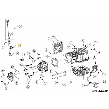 TUBO DE LLENADO DE ACEITE 731-10878 ORIGINAL MTD | Newgardenstore.eu
