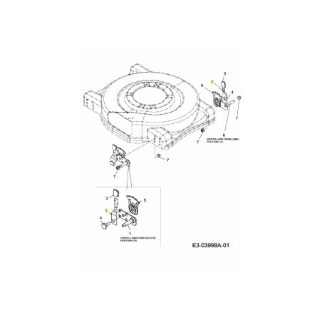 ADJUSTING LEVER 732-0404 ORIGINAL MTD | Newgardenstore.eu