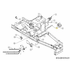BATTERIA ASTA DI FISSAGGIO 747-11586 ORIGINALE MTD | Newgardenstore.eu
