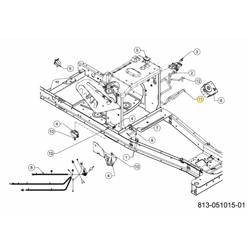 SUJECIÓN DE BATERÍA DE VARILLA 747-11586 ORIGINAL MTD