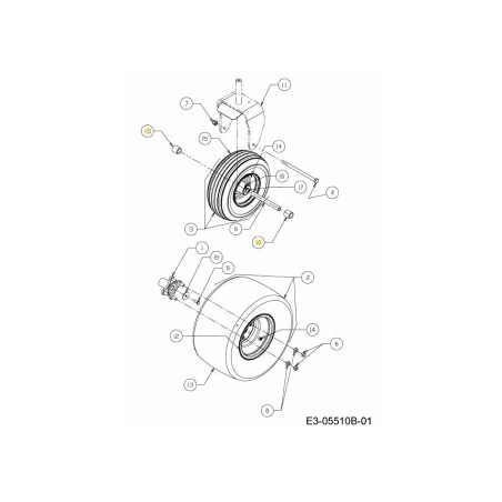 Polea espaciadora 750-05572 ORIGINAL MTD | Newgardenstore.eu
