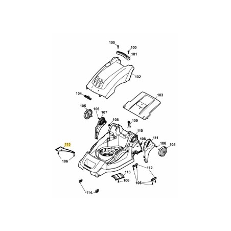 Supporting sheet metal 4970110 ORIGINAL MTD | Newgardenstore.eu