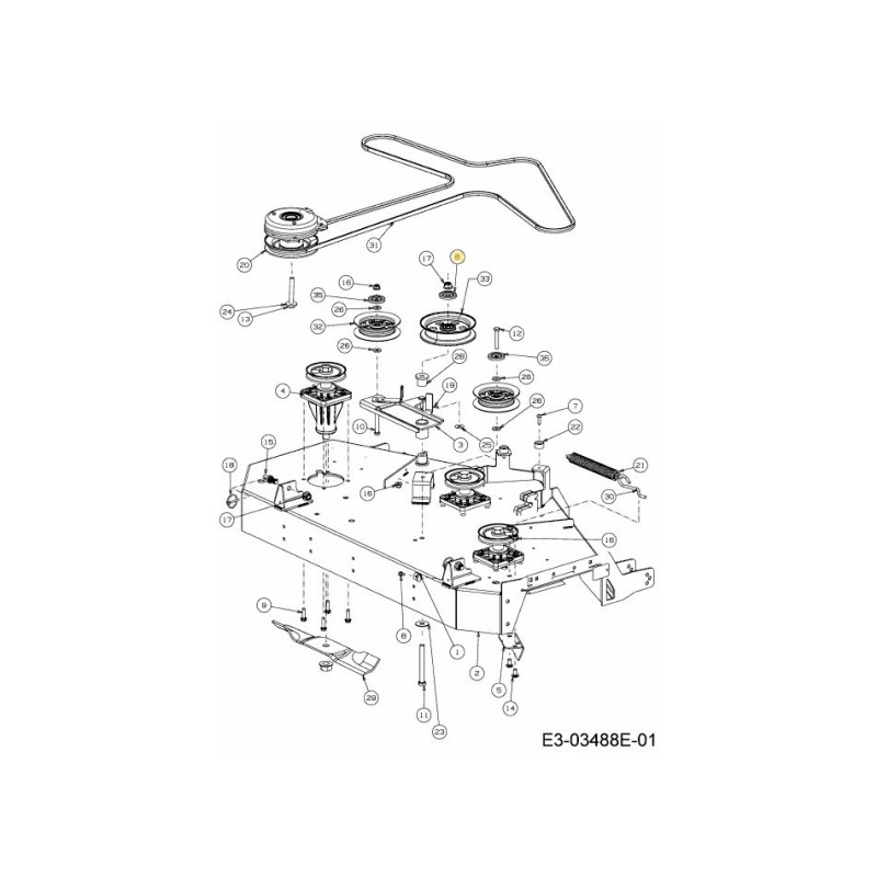 Abdeckung Umlenkrolle 703-11553 Original MTD