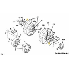 Spezialmutter Sechskant 1/4x20 712-0456 Original MTD | Newgardenstore.eu