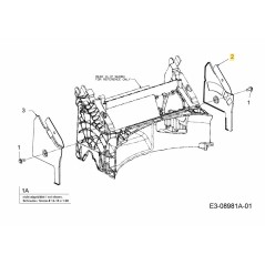 SUPPORT DE POIGNÉE GAUCHE 731-10479 ORIGINAL MTD | Newgardenstore.eu