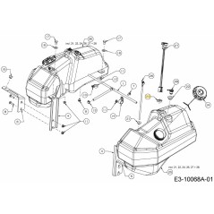 RACCORDO DI VENTILAZIONE CON PASSACAVI 735-05171 ORIGINALE MTD