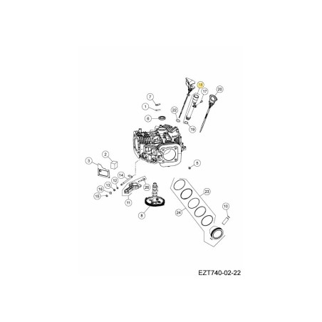 TUBE ASSEMBLY, OIL FILLING KH-005730 ORIGINAL MTD | Newgardenstore.eu