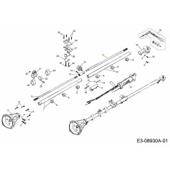Arbre de transmission inférieur 092.63.504 d'origine MTD | Newgardenstore.eu