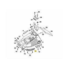 CUBIERTA DE TÚNEL DE VIENTO 4001311 ORIGINAL MTD