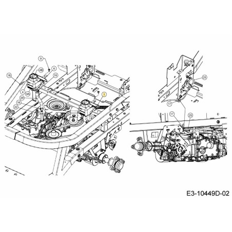 SUPPORT RH 703-13261A ORIGINAL MTD | Newgardenstore.eu