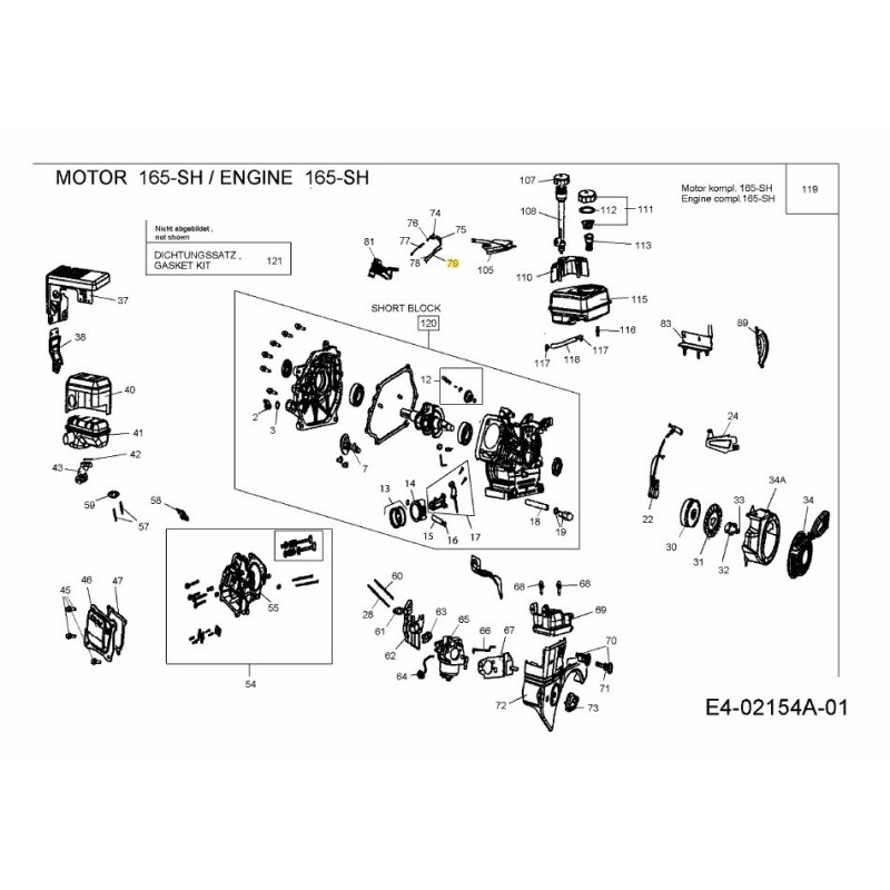 ASTA DI COMANDO DELL'ACCELERATORE 751-10665 ORIGINALE MTD