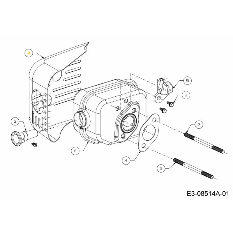 PROTECTION DE SILENCIEUX 751-14430 ORIGINALE MTD