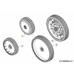 WHEEL CPL. 180MM IDLE SLV 634-05019 ORIGINAL MTD | Newgardenstore.eu