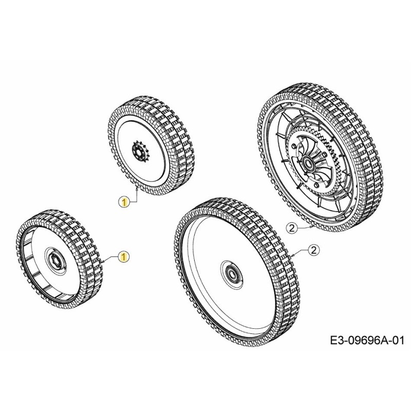 WHEEL CPL. 180MM IDLE SLV 634-05019 ORIGINAL MTD