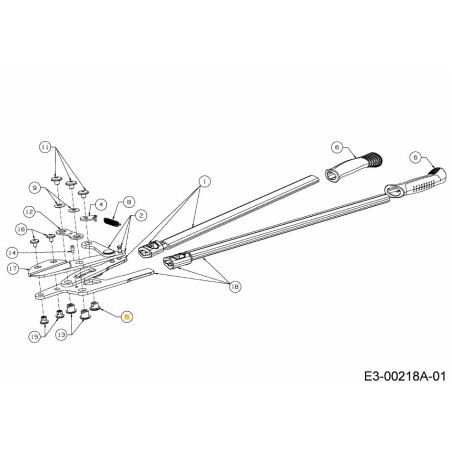 BLOCCO SCORREVOLE 712-05582 ORIGINALE MTD | Newgardenstore.eu