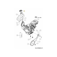 BOUCHON DE RÉSERVOIR 751-10487C ORIGINAL MTD | Newgardenstore.eu
