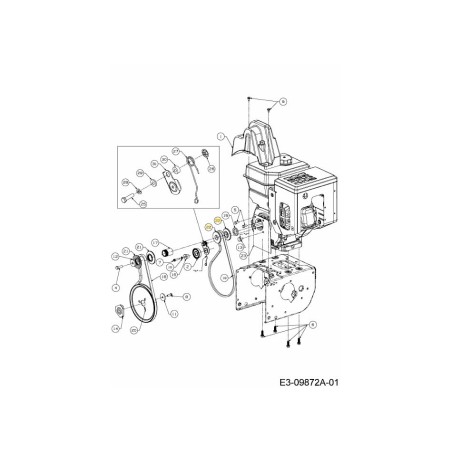 Riemenscheibe innen/außen 4" Durchmesser 756-05228 Original MTD | Newgardenstore.eu