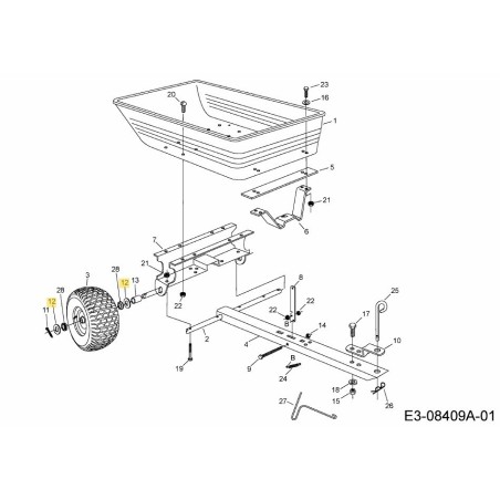 Unterlegscheibe. 1,59 x 1,032 x 0,060 AF-43601 ORIGINAL MTD | Newgardenstore.eu