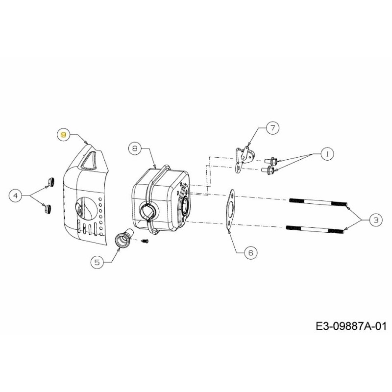 PROTECTION DE SILENCIEUX 751-15072 ORIGINALE MTD