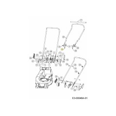 PLATE:9T:HANDLE:SCREWED RH 787-03945A-S ORIGINAL MTD | Newgardenstore.eu
