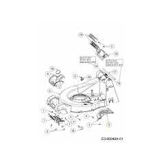 ABDECKUNG:MÄHER:RR DIS:46cm:DM 731-12671 ORIGINAL MTD | Newgardenstore.eu