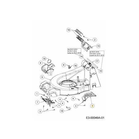 ABDECKUNG:MÄHER:RR DIS:46cm:DM 731-12671 ORIGINAL MTD | Newgardenstore.eu