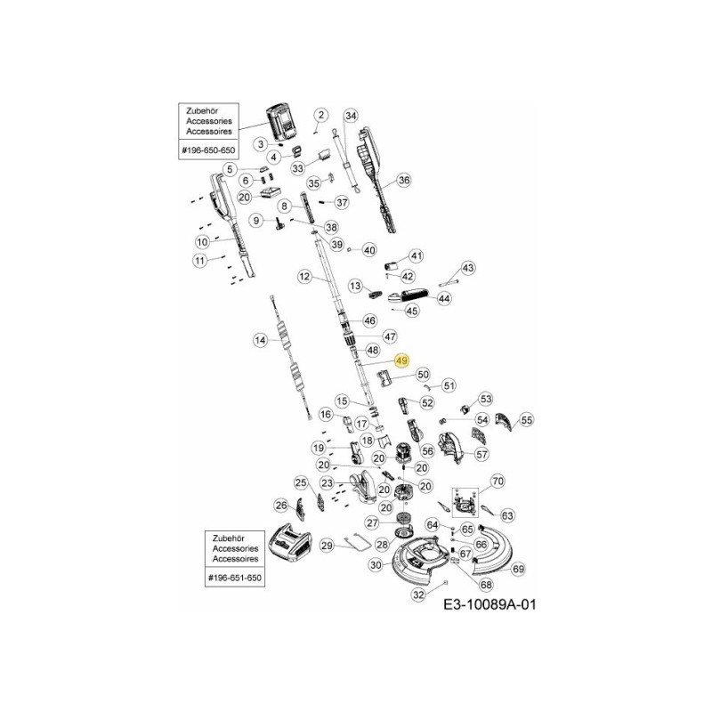 Aluminiumrohr unten 749-05724 Original MTD