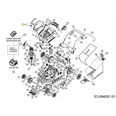 COPERCHIO DELLA BATTERIA 753-10744 ORIGINALE MTD | Newgardenstore.eu