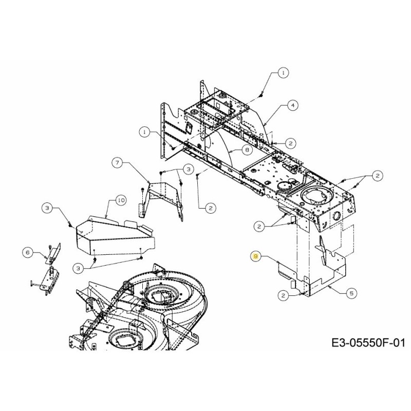 CUBIERTA POLEA MOTOR 783-10469637 ORIGINAL MTD