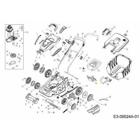 Bouchon de paillis 731-12120 Original MTD | Newgardenstore.eu