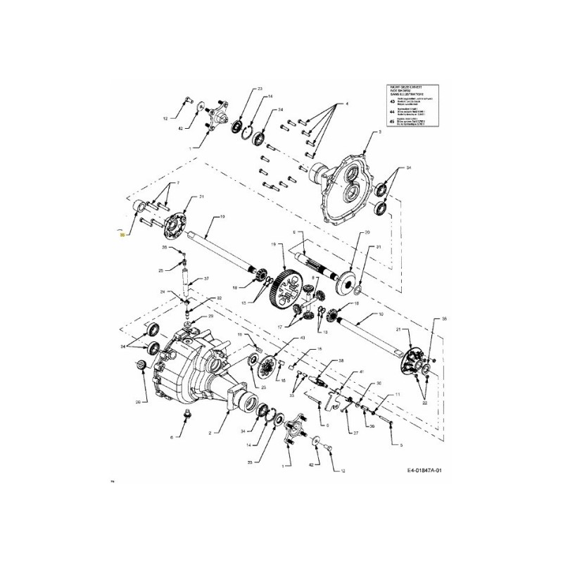 Entretoise d'essieu 750-3358 d'origine MTD