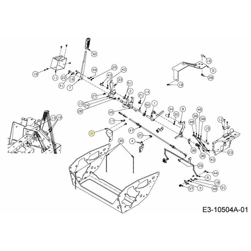 SOPORTE DE CABLE 703-10523A ORIGINAL MTD