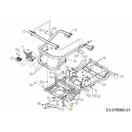 RH Getriebehalterung 703-21465637 Original MTD | Newgardenstore.eu