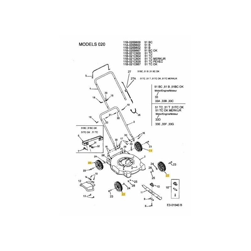 RUOTA 734-1911637 ORIGINALE MTD