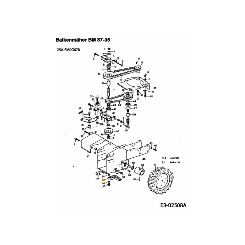 PIVOTE DE BRAZO-POLEA 092.48.830 ORIGINAL MTD