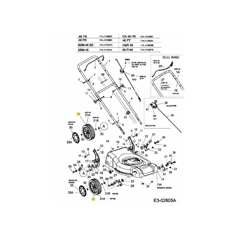 WHL ASM: 180mm x 39mm: BAR 634-04236 ORIGINAL MTD