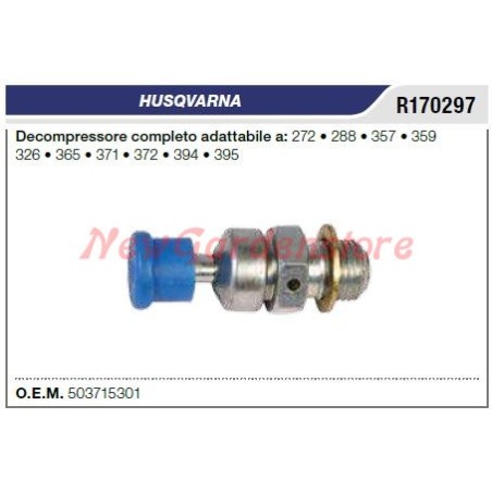 Cylindre de piston de tronçonneuse HUSQVARNA 272 288 357 359 R170297 | Newgardenstore.eu