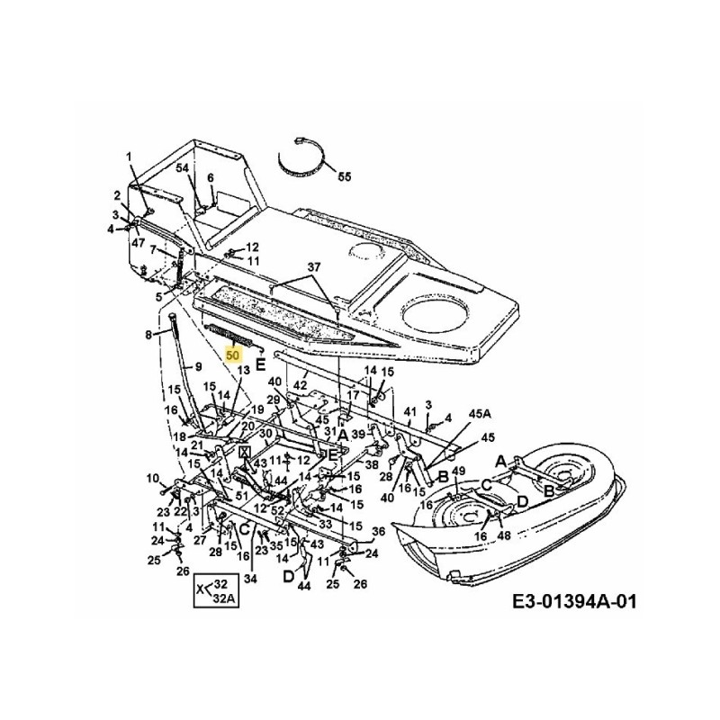 MOLLA DI ESTENSIONE DIA. 87 732-0638 ORIGINALE MTD