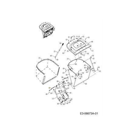 Stange:Drehpunkt:Rechts:Tasche 300L 747-05345 Original MTD | Newgardenstore.eu