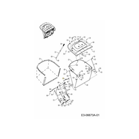 Stange:Drehpunkt:Links:Tasche 300L 747-05354 Original MTD | Newgardenstore.eu