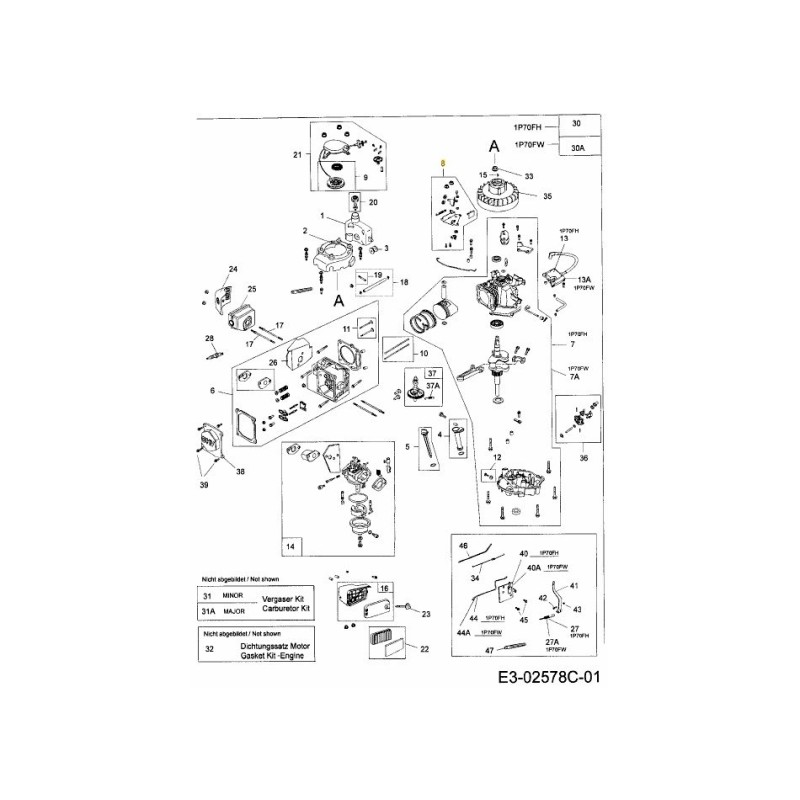 INTERRUTTORE DI STOP E FRENO 751-10321 ORIGINALE MTD
