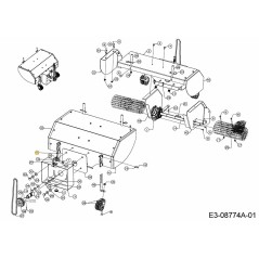 HAUTEUR DE BASE ROUE GAUCHE 781-05049 ORIGINAL MTD