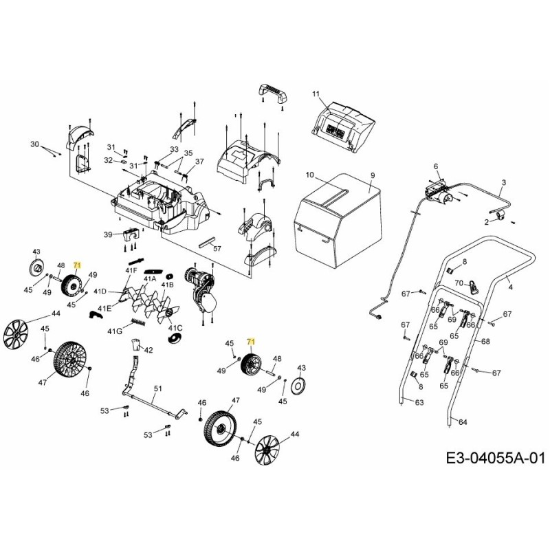 WHEEL 110MM 734-05070 ORIGINAL MTD