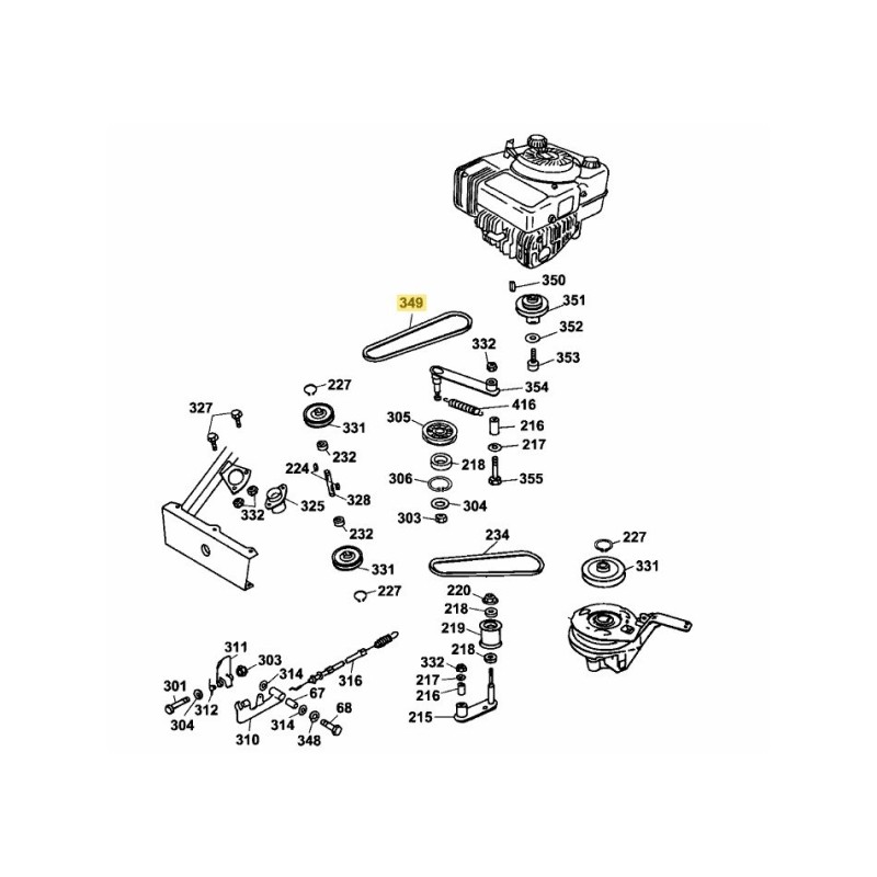 V-BELT XPZ 860 LW 0039215 ORIGINAL MTD